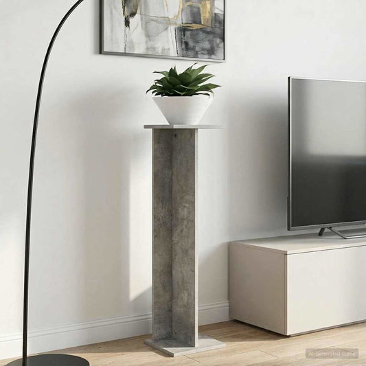 Plant Stand 2 pcs Concrete Grey 25 x 25.5 x 100.5 cm
