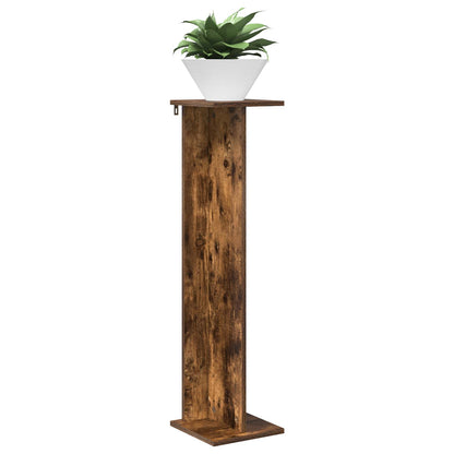 Plant Stand Smoked Oak 25 x 25.5 x 100.5 cm Engineered Wood