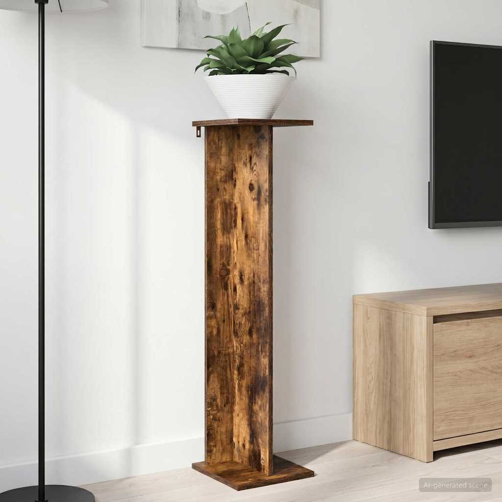 Plant Stand 2 pcs Smoked Oak 25 x 25.5 x 100.5 cm