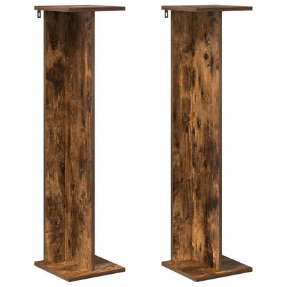 Plant Stand 2 pcs Smoked Oak 25 x 25.5 x 100.5 cm