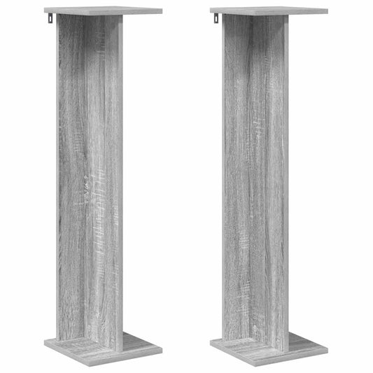 Plant Stand 2 pcs Grey Sonoma 25 x 25.5 x 100.5 cm