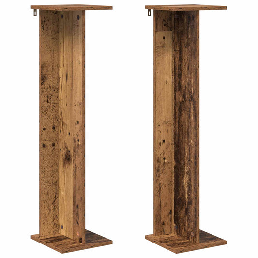 Plant Stand 2 pcs Old Wood 25 x 25.5 x 100.5 cm Engineered Wood