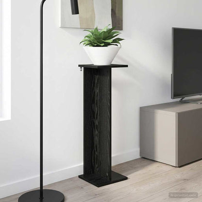 Plant Stand Black Oak 25 x 25.5 x 80.5 cm Engineered Wood