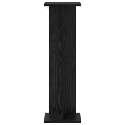Plant Stand 2 pcs Black Oak 25 x 25.5 x 80.5 cm Engineered Wood
