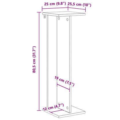 Plant Stand Sonoma Oak 25 x 25.5 x 80.5 cm Engineered Wood