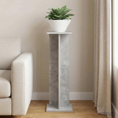 Plant Stand Concrete Grey 25 x 25.5 x 80.5 cm Engineered Wood