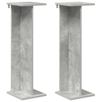 Plant Stand 2 pcs Concrete Grey 25 x 25.5 x 80.5 cm