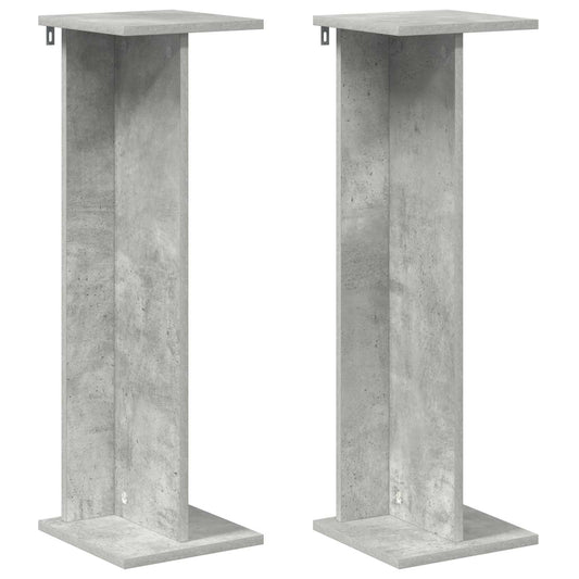 Plant Stand 2 pcs Concrete Grey 25 x 25.5 x 80.5 cm