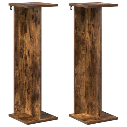 Plant Stand 2 pcs Smoked Oak 25 x 25.5 x 80.5 cm