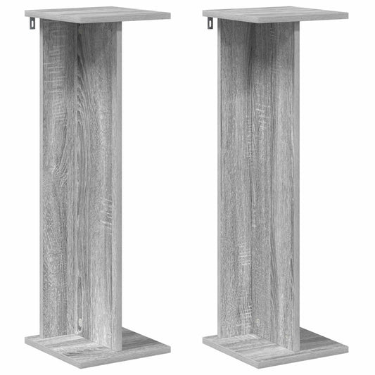 Plant Stand 2 pcs Grey Sonoma 25 x 25.5 x 80.5 cm