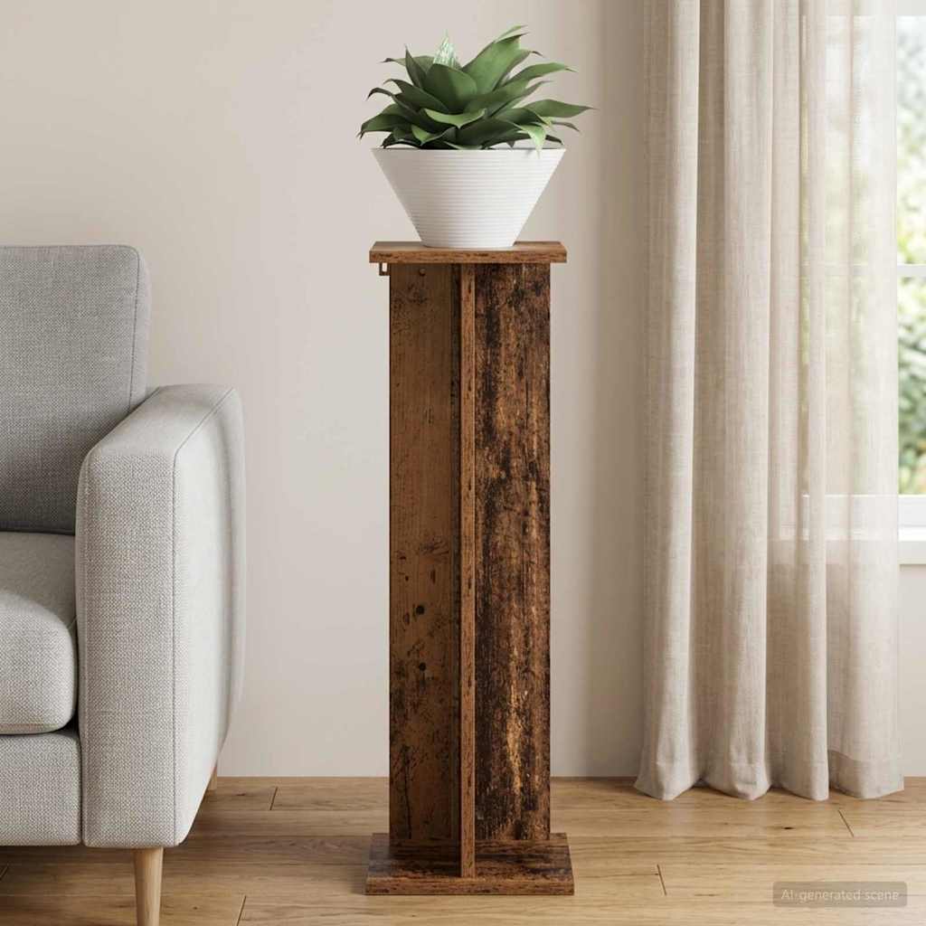 Plant Stand Old Wood 25 x 25.5 x 80.5 cm Engineered Wood