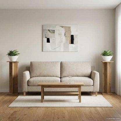 Plant Stand 2 pcs Artisan Oak 25 x 25.5 x 80.5 cm