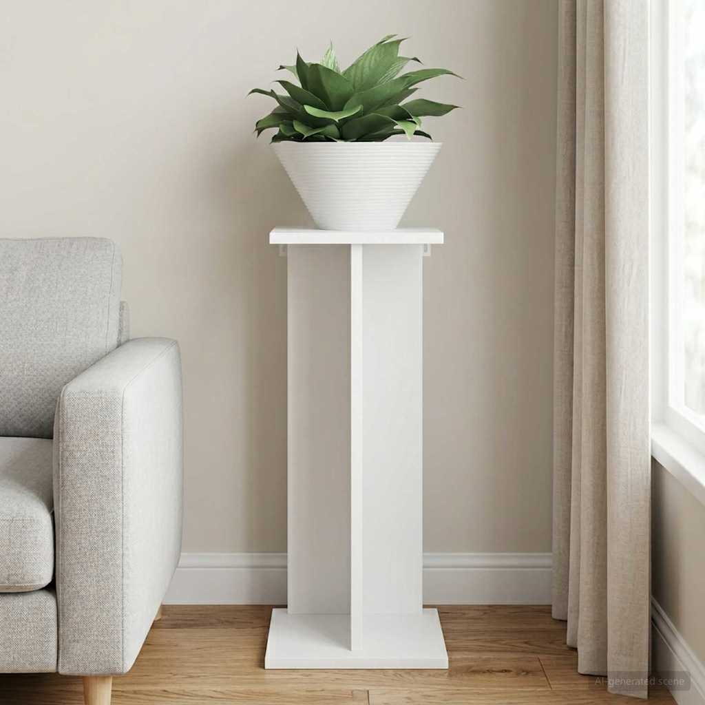 Plant Stand White 25 x 25.5 x 60.5 cm Engineered Wood