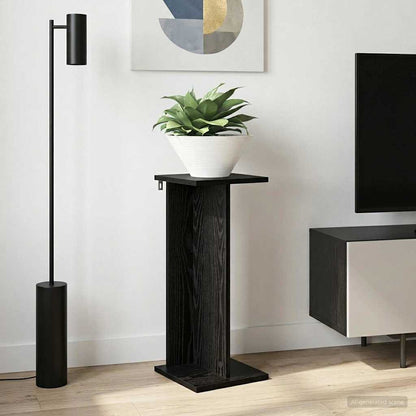 Plant Stand Black Oak 25 x 25.5 x 60.5 cm Engineered Wood