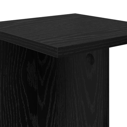 Plant Stand 2 pcs Black Oak 25 x 25.5 x 60.5 cm Engineered Wood