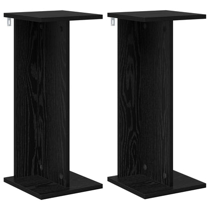 Plant Stand 2 pcs Black Oak 25 x 25.5 x 60.5 cm Engineered Wood