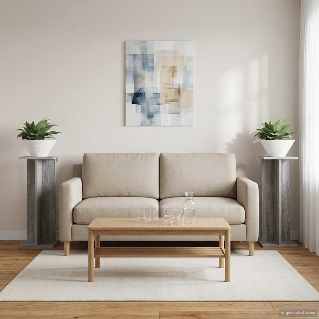 Plant Stand 2 pcs Grey Sonoma 25 x 25.5 x 60.5 cm