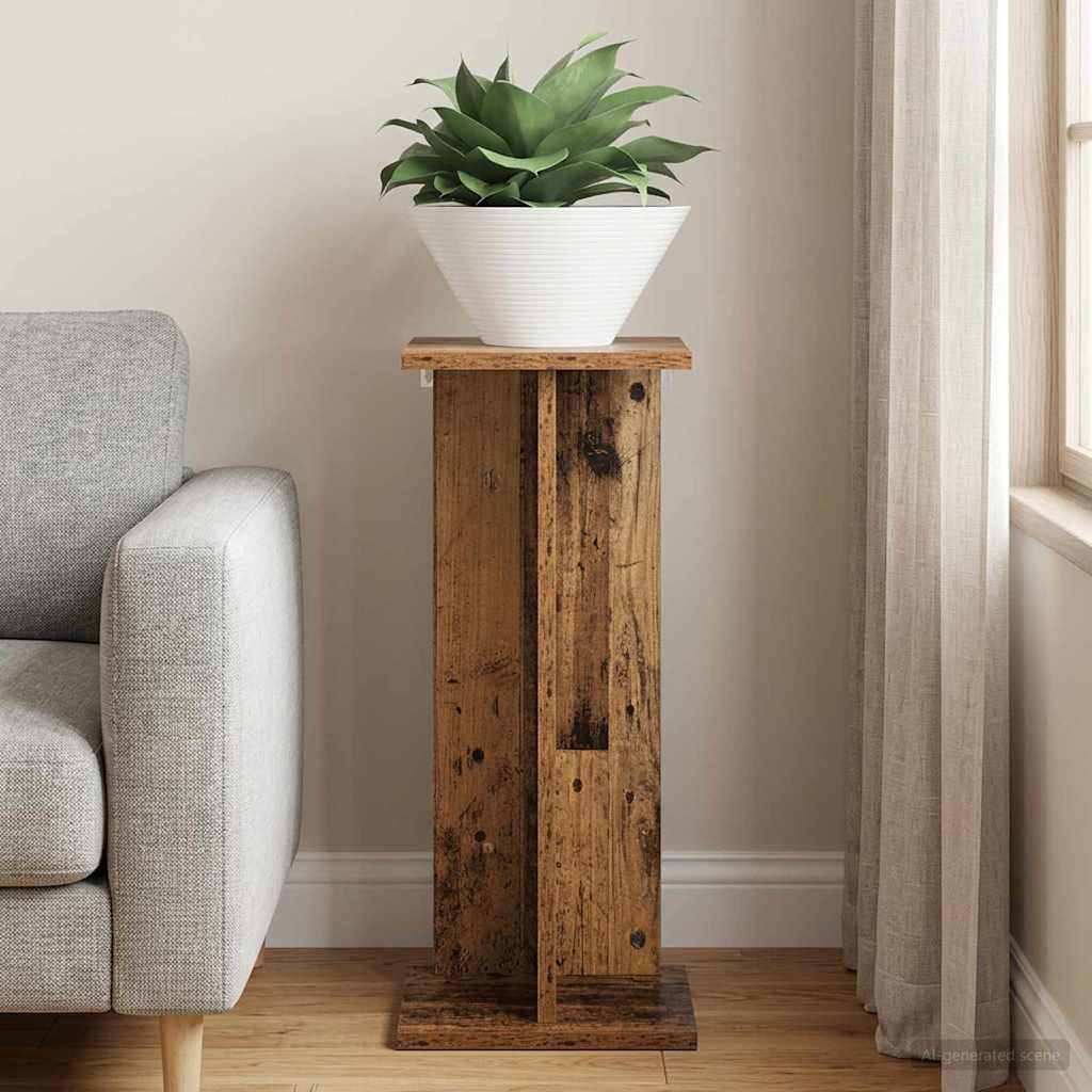 Plant Stand Old Wood 25 x 25.5 x 60.5 cm Engineered Wood