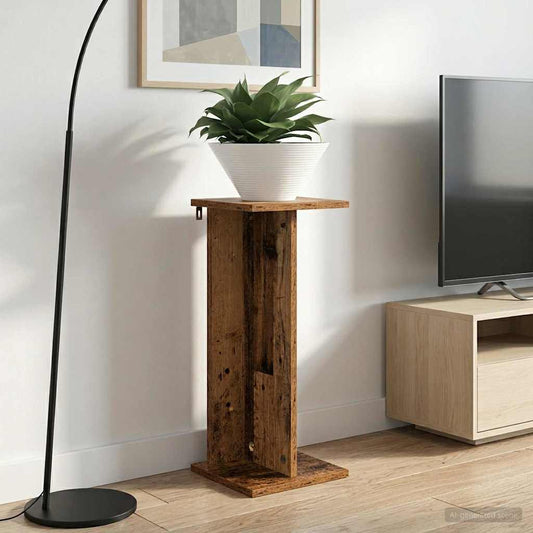 Plant Stand 2 pcs Old Wood 25 x 25.5 x 60.5 cm Engineered Wood