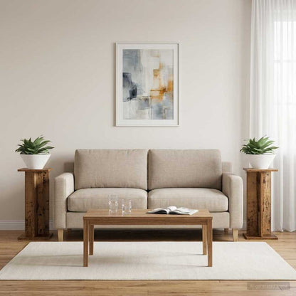 Plant Stand 2 pcs Old Wood 25 x 25.5 x 60.5 cm Engineered Wood