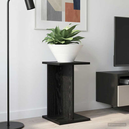 Plant Stand Black Oak 25 x 25.5 x 40.5 cm Engineered Wood