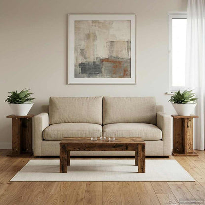 Plant Stand 2 pcs Old Wood 25 x 25.5 x 40.5 cm Engineered Wood