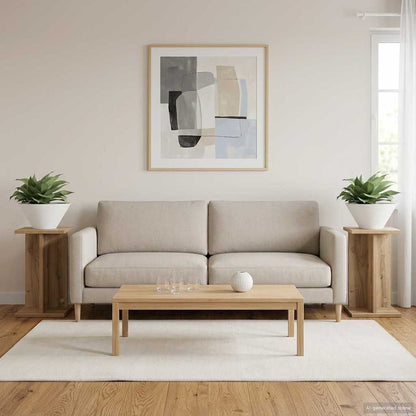 Plant Stand 2 pcs Artisan Oak 25 x 25.5 x 40.5 cm