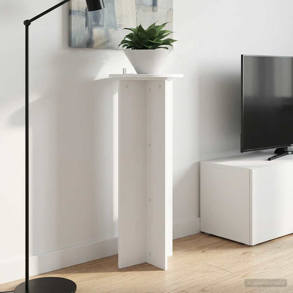 Plant Stand 2 pcs White Ø40 x 100 cm Engineered Wood
