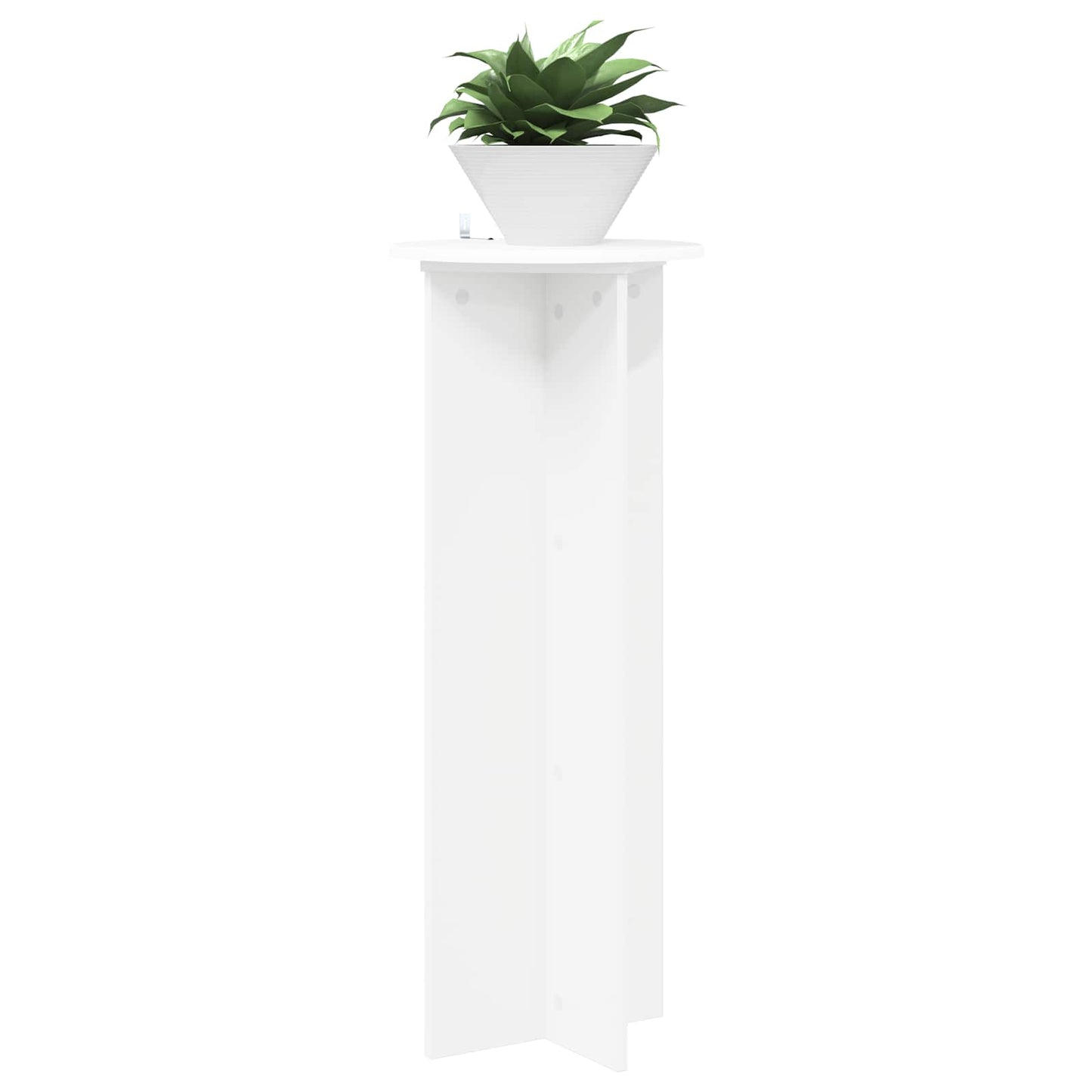 Plant Stand 2 pcs White Ø40 x 100 cm Engineered Wood