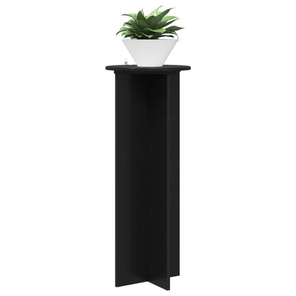 Plant Stand 2 pcs Black Ø40 x 100 cm Engineered Wood