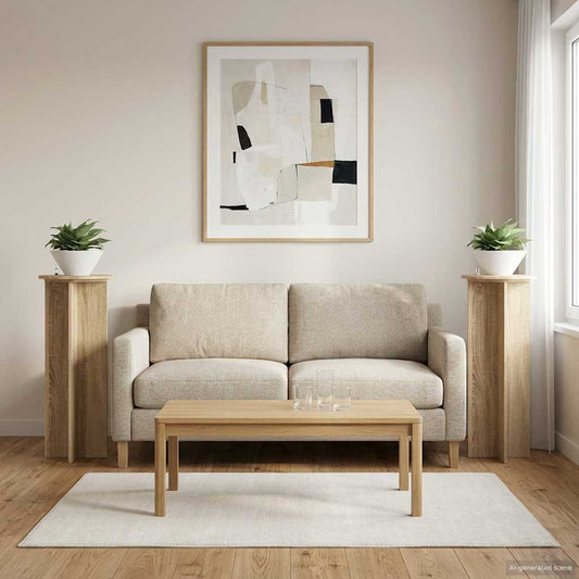 Plant Stand 2 pcs Sonoma Oak Ø40 x 100 cm Engineered Wood