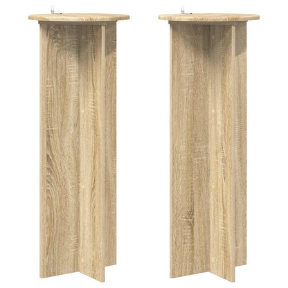 Plant Stand 2 pcs Sonoma Oak Ø40 x 100 cm Engineered Wood