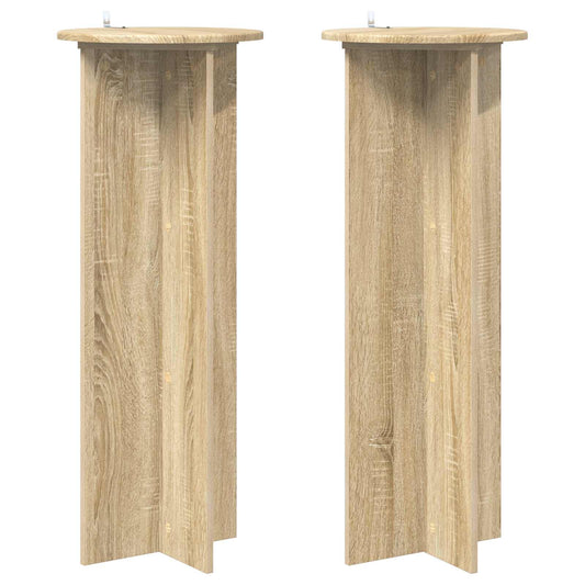 Plant Stand 2 pcs Sonoma Oak Ø40 x 100 cm Engineered Wood