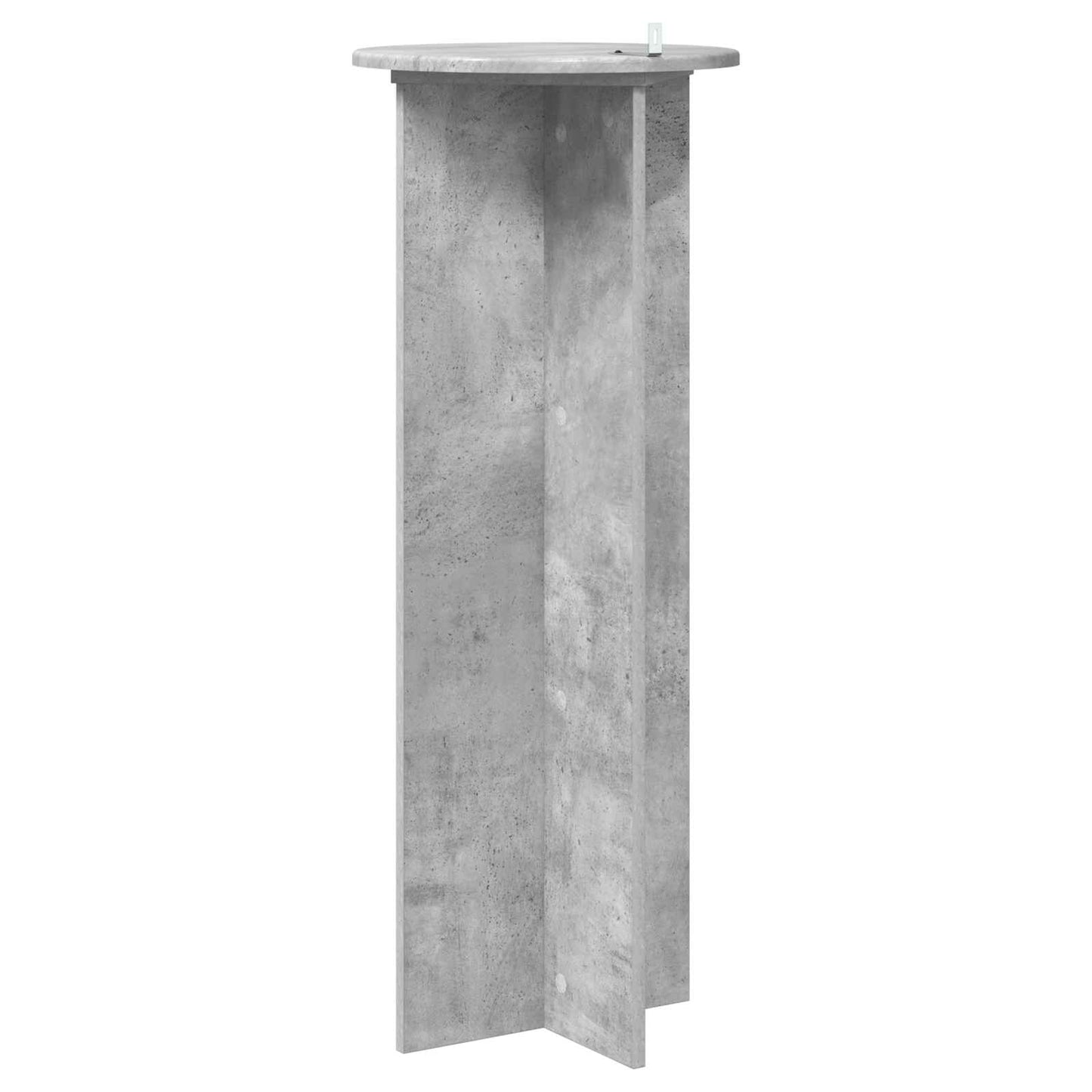 Plant Stand 2 pcs Concrete Grey Ø40 x 100 cm Engineered Wood
