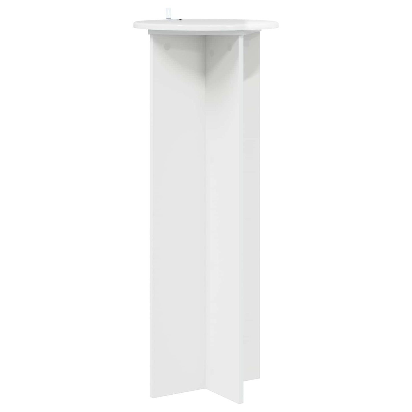 Plant Stand 2 pcs High Gloss White Ø40 x 100 cm Engineered Wood