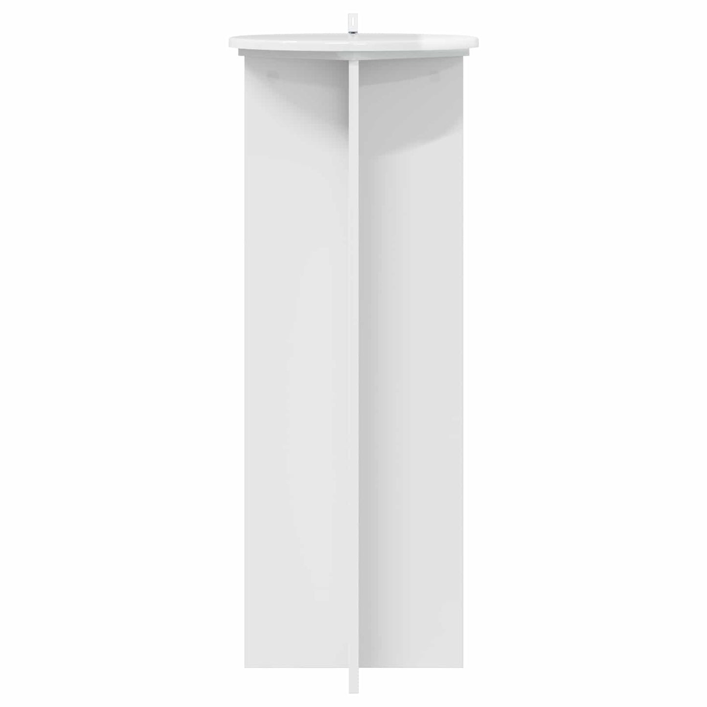 Plant Stand 2 pcs High Gloss White Ø40 x 100 cm Engineered Wood