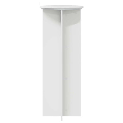 Plant Stand 2 pcs High Gloss White Ø40 x 100 cm Engineered Wood