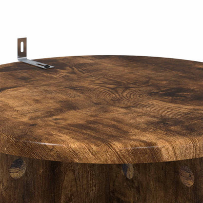 Plant Stand 2 pcs Smoked Oak Ø40 x 100 cm Engineered Wood