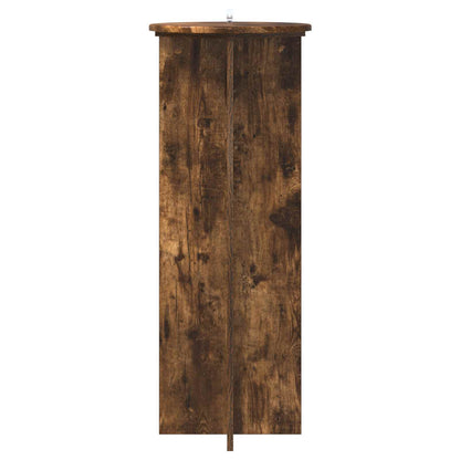 Plant Stand 2 pcs Smoked Oak Ø40 x 100 cm Engineered Wood