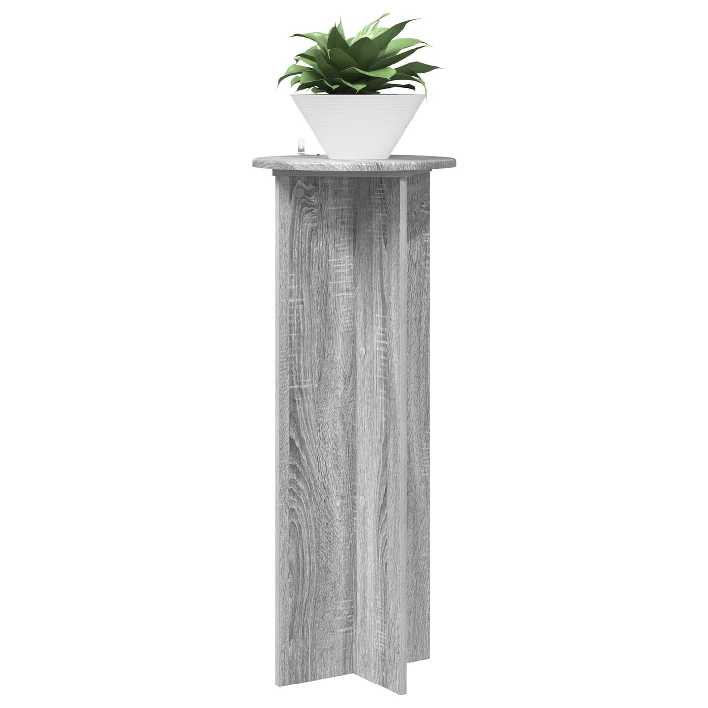 Plant Stand 2 pcs Grey Sonoma Ø40 x 100 cm Engineered Wood
