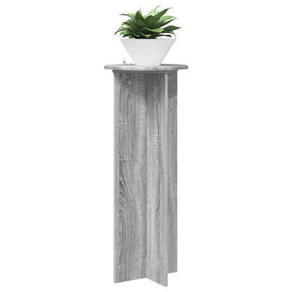 Plant Stand 2 pcs Grey Sonoma Ø40 x 100 cm Engineered Wood