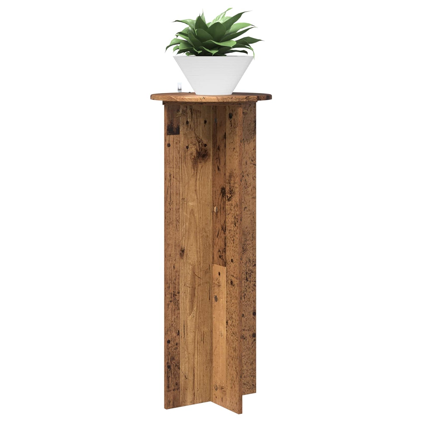 Plant Stand 2 pcs Old Wood Ø40 x 100 cm Engineered Wood