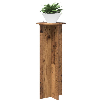Plant Stand 2 pcs Old Wood Ø40 x 100 cm Engineered Wood