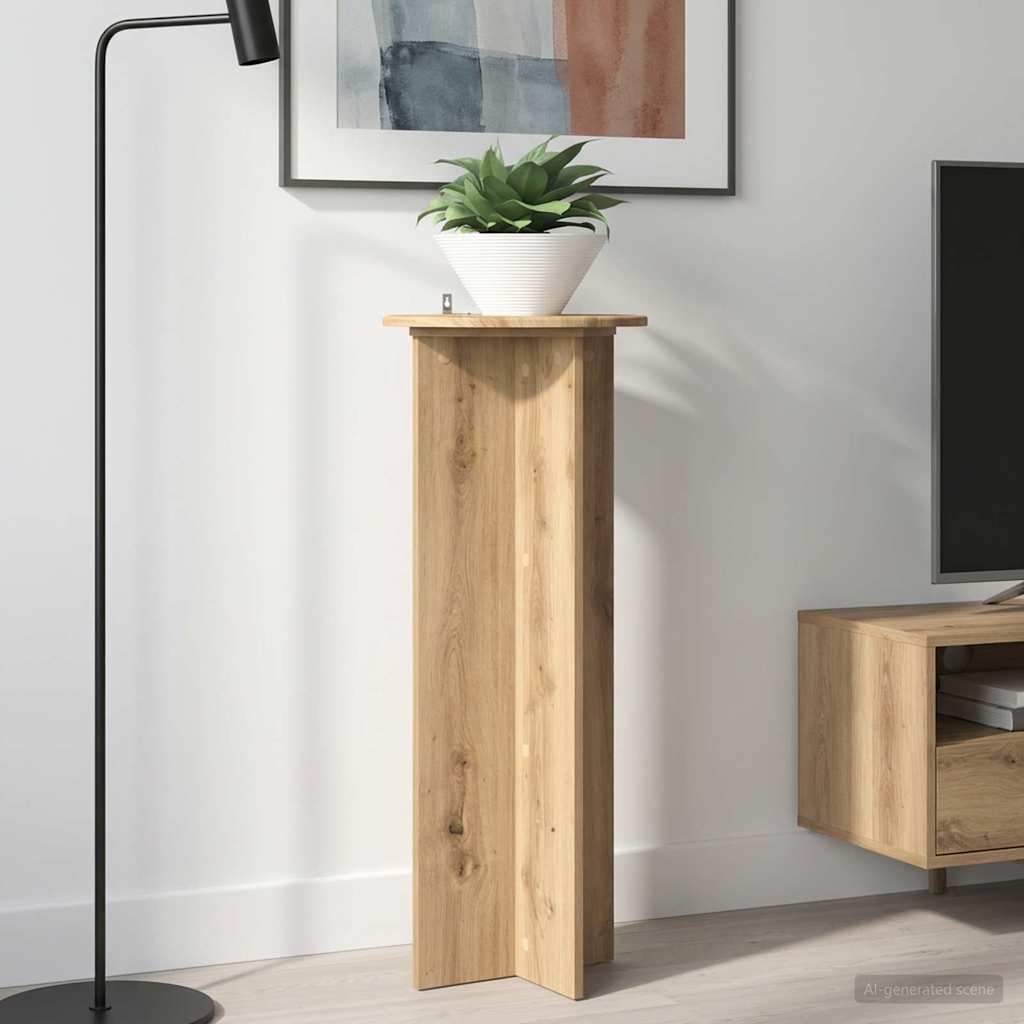 Plant Stand 2 pcs Artisan Oak Ø40 x 100 cm Engineered Wood