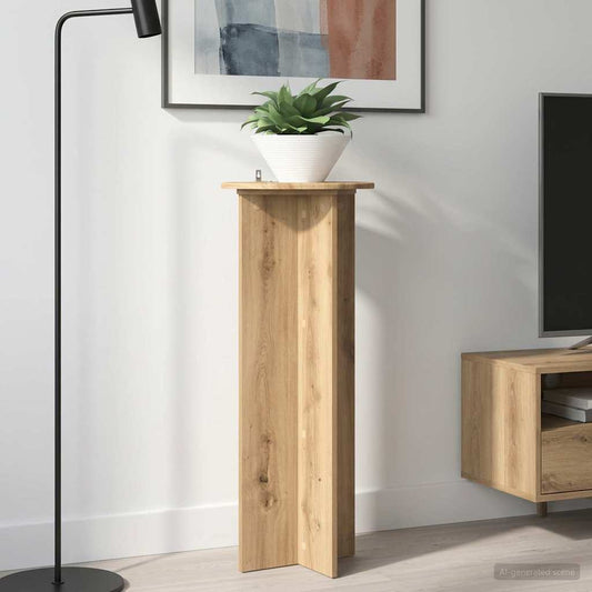 Plant Stand 2 pcs Artisan Oak Ø40 x 100 cm Engineered Wood