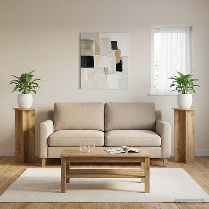 Plant Stand 2 pcs Artisan Oak Ø40 x 100 cm Engineered Wood