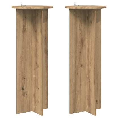 Plant Stand 2 pcs Artisan Oak Ø40 x 100 cm Engineered Wood