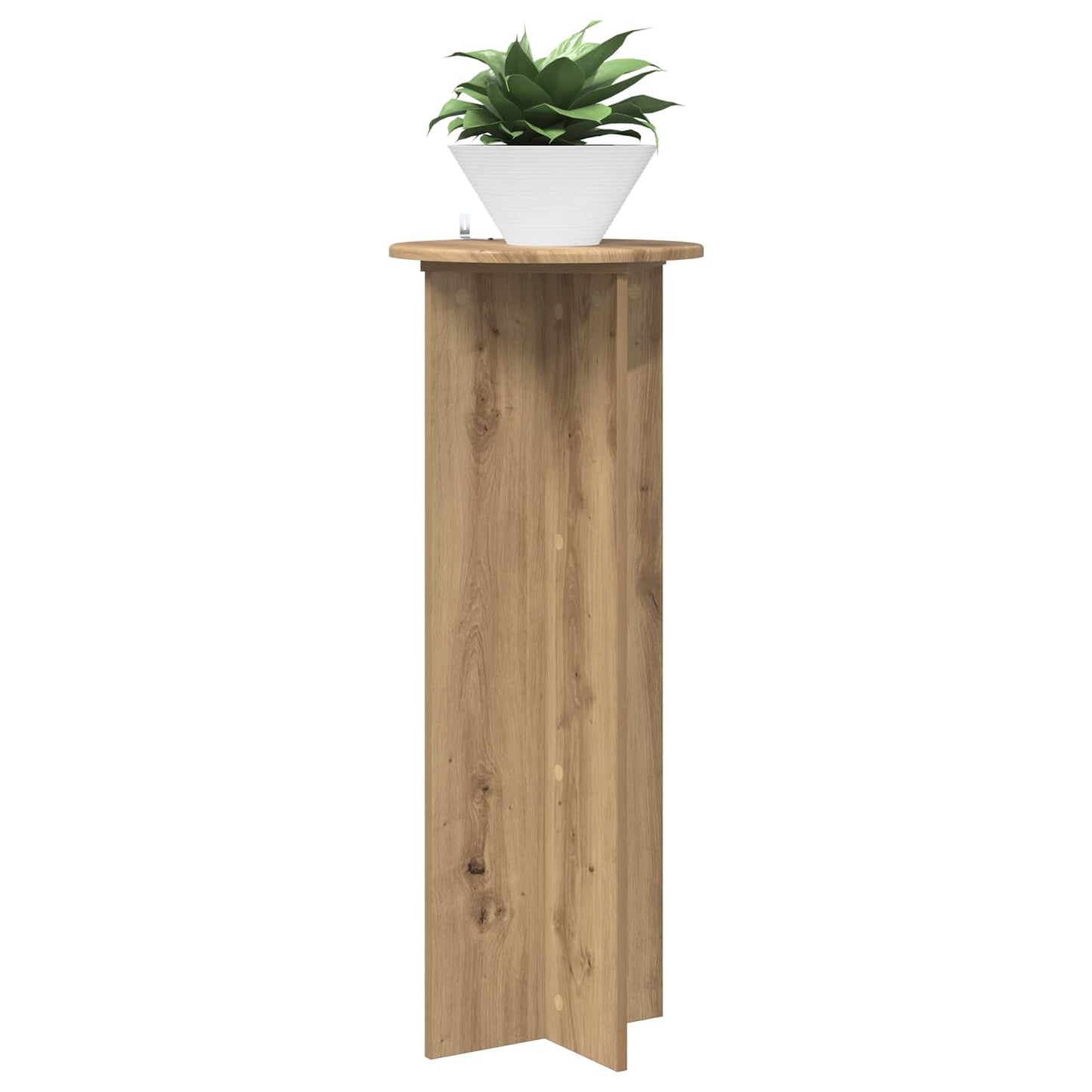 Plant Stand 2 pcs Artisan Oak Ø40 x 100 cm Engineered Wood