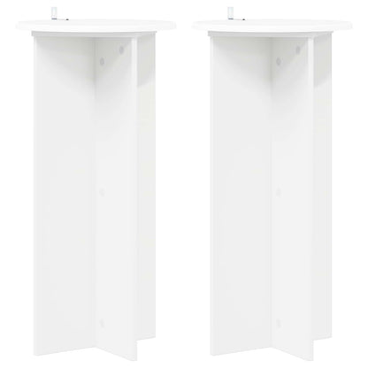 Plant Stand 2 pcs White Ø40 x 80 cm Engineered Wood