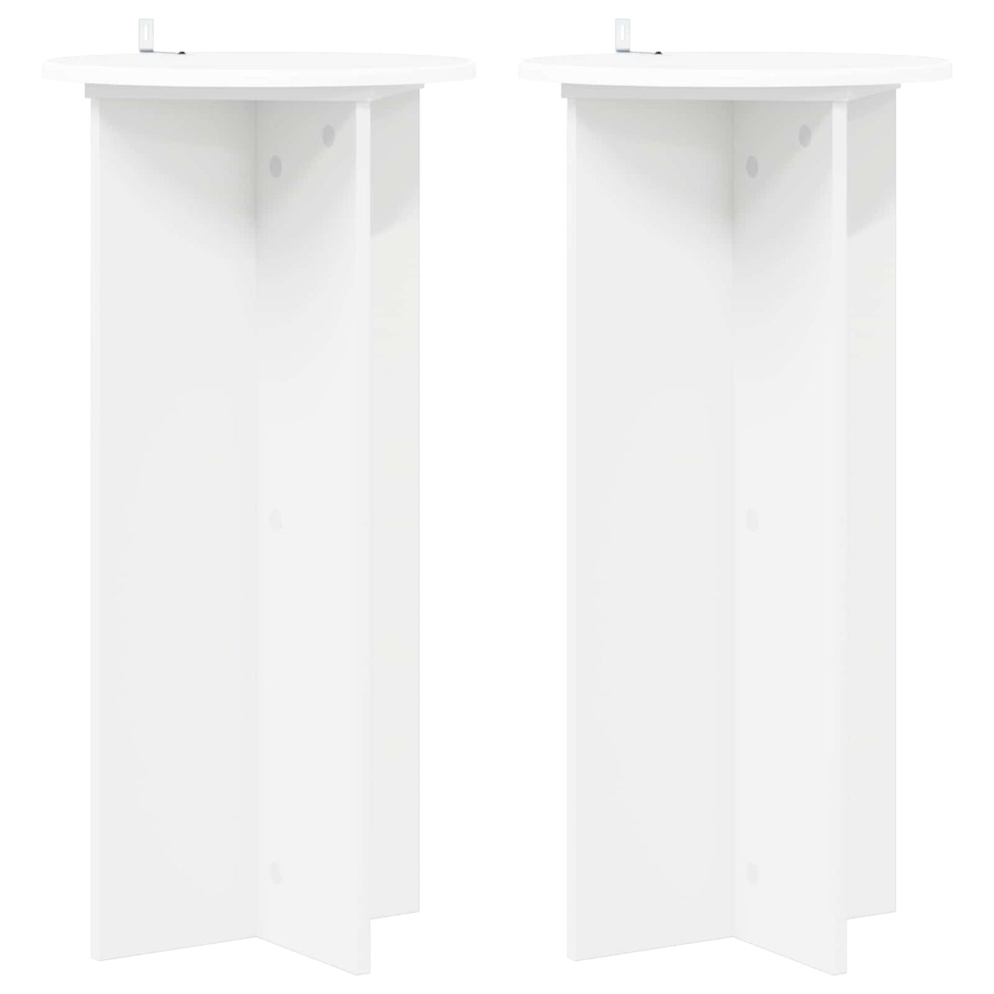 Plant Stand 2 pcs White Ø40 x 80 cm Engineered Wood